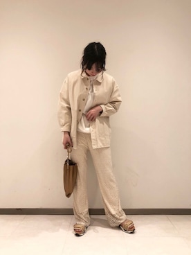 「レースパンツ」｜「アイテム（ブルゾン）」を使った、umi_lemageさん（レディース・161cm）の春コーディネート