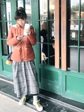 「Gozo（ゴソ）のアイテム（ジャケット/アウター）」を使った、りラ🇹🇼さん（レディース・160cm）の秋コーディネート