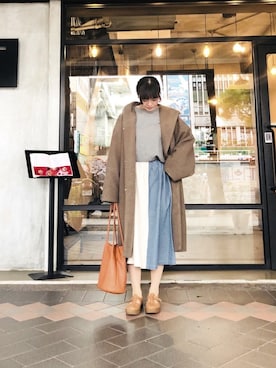 「blueandwhite」｜りラ🇹🇼さん（レディース・160cm）の冬コーディネート