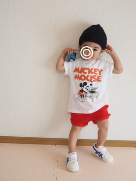 「ミッキー」｜itk/kii/tmgさん（キッズ・90cm）の夏コーディネート