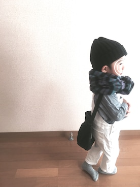 「BAG'n'NOUN」｜「アイテム（サロペット/オーバーオール）」を使った、itk/kii/tmgさん（キッズ・90cm）の秋コーディネート