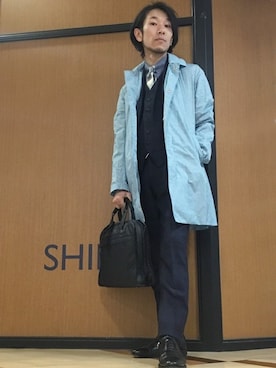 「SHIPS（シップス）のアイテム（その他アウター）」を使った、中瀬さん（メンズ・166cm）の冬コーディネート