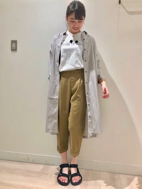 「ミッキーT」｜「アイテム（シャツワンピース）」を使った、studio CLIP  ヒルズウォーク徳重店さん（レディース・170cm）の夏コーディネート