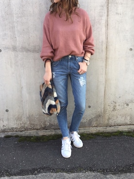 koyuki さんの「VOLUME SLEEVE COZY KNIT」を使ったコーディネート