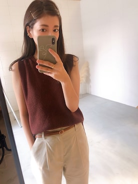 「秋のカフェオレコーデ」｜Ayaさん（レディース・155cm）の秋コーディネート