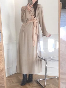 「Bou Jeloud（ブージュルード）のアイテム」を使った、Ayaさん（レディース・157cm）の冬コーディネート