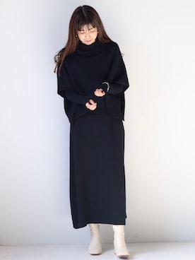 「Bab（バブ）のアイテム（ワンピース/ドレス）」を使った、Ayaさん（レディース・157cm）の秋コーディネート