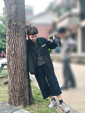 「Carhartt WIP（カーハートダブリューアイピー）のアイテム（ジャケット/アウター）」を使った、ちちさん（レディース・161cm）の秋コーディネート