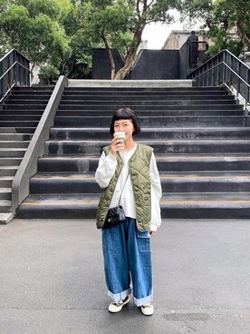 「Carhartt WIP（カーハートダブリューアイピー）のアイテム（ジャケット/アウター）」を使った、ちちさん（レディース・162cm）の秋コーディネート