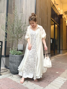「Chico（チコ）のアイテム（シャツワンピース）」を使った、mitan.kさん（レディース・150cm）の春コーディネート