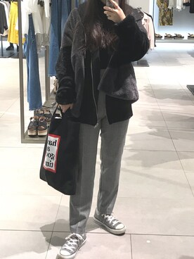 「オルチャンファッション」｜「アイテム（スラックス）」を使った、NaLuNさん（レディース・158cm）の春コーディネート