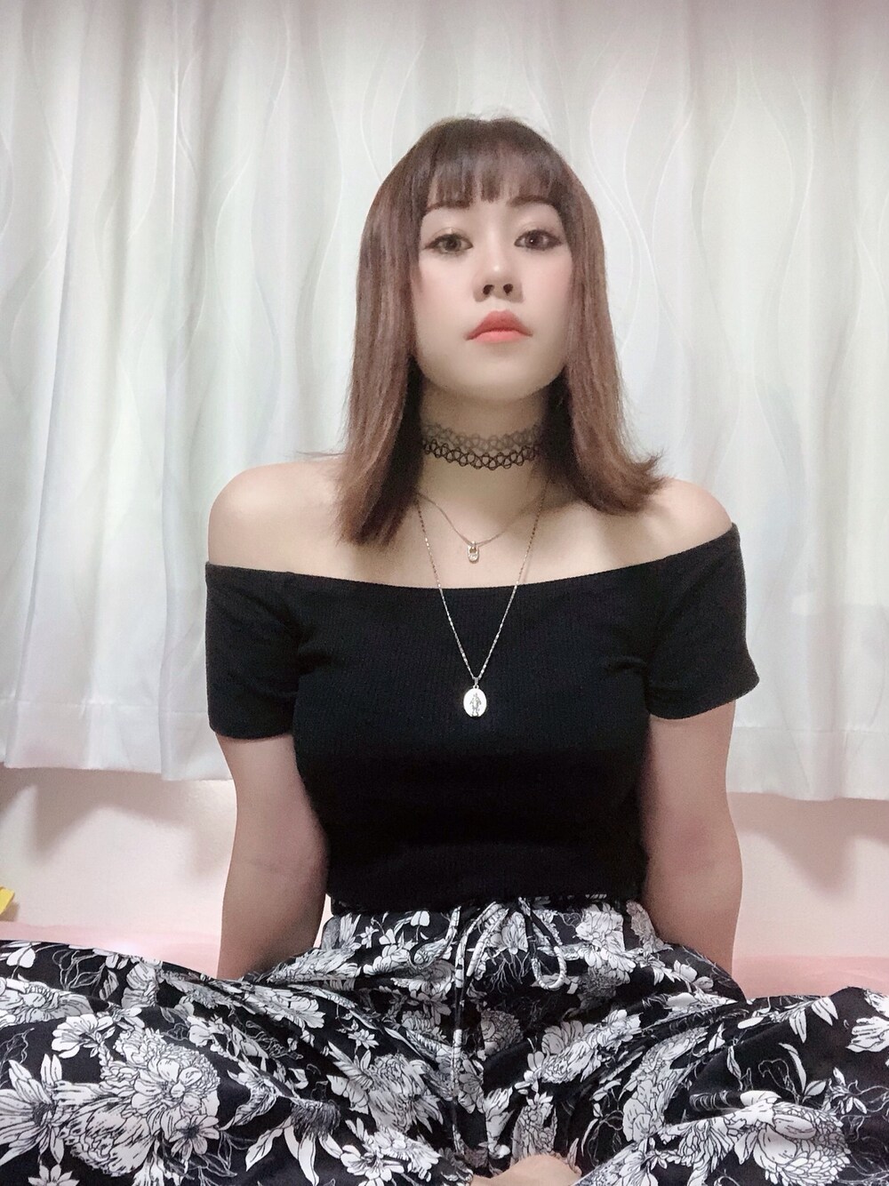 「H&Mのアイテム（パンツ、ブラック系）」を使った、気まぐれちゃんさん（レディース・160cm）の夏コーディネートの1枚目の写真