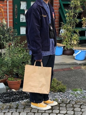 「SUNDOG(サンドッグ)のアイテム」を使った、Ru!さん(メンズ・164cm)の春コーディネート