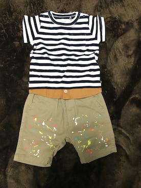 「LaStella（ラステラ）のアイテム」を使った、まんぷくさん（キッズ・60cm）の春コーディネート