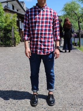 「Dr. Martens（ドクターマーチン）のDr.Martens (ドクターマーチン)/1461 3EYE GIBSON SHOES（その他シューズ）」を使った、し。さん（メンズ・160cm）の春コーディネート