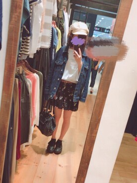 「GRL（グレイル）のアイテム（デニムジャケット）」を使った、TOMOKAさん（レディース・156cm）の春コーディネート