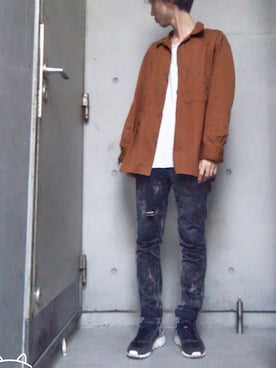 「THREE BLIND MICE（スリーブラインドマイス）のアイテム（パンツ）」を使った、hiroさん（メンズ・170cm）の秋コーディネート