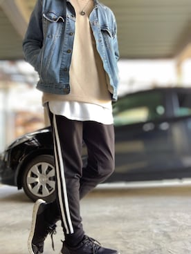 「evergreen（エバーグリーン）のアイテム」を使った、12345yuukiさん（メンズ・165cm）の春コーディネート