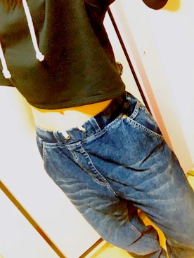 「ヘソだし」｜ruru_itoさん（レディース・155cm・10代）の冬コーディネート