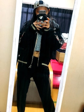 「ヘソだし」｜ruru_itoさん（レディース・155cm・10代）の冬コーディネート