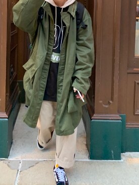 モッズコートを使った 緑 のメンズ人気ファッションコーディネート Wear