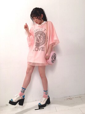 「Little sunny bite（リトルサニーバイト）のアイテム（ワンピース/ドレス）」を使った、みみさん（レディース・156cm）の春コーディネート
