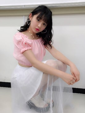「BUBBLES（バブルス）のアイテム（アクセサリー）」を使った、みみさん（レディース・165cm）の夏コーディネート