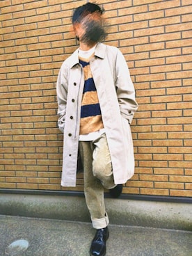 「Right-on（ライトオン）のアイテム（ニット/セーター）」を使った、beguさん（メンズ・170cm）の冬コーディネート