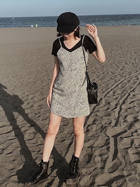 「アイテム（ワンピース/ドレス）」を使った、Sakiさん（レディース・158cm・10代）の夏コーディネート