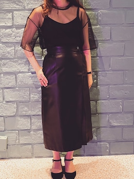 「GALLERIE（ギャレリー）のアイテム（Tシャツ/カットソー）」を使った、ももさん（レディース・157cm）の夏コーディネート