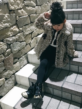 「BLOC（ブロック）のアイテム（ジャケット/アウター）」を使った、しょこらさん（キッズ・110cm）の冬コーディネート