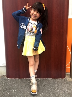 「BLOC（ブロック）のアイテム（ジャケット/アウター）」を使った、しょこらさん（キッズ・110cm）の秋コーディネート