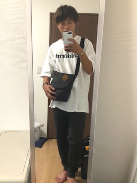 「Champion（チャンピオン）のアイテム（チノパンツ）」を使った、るいさん（メンズ・170cm）の夏コーディネート