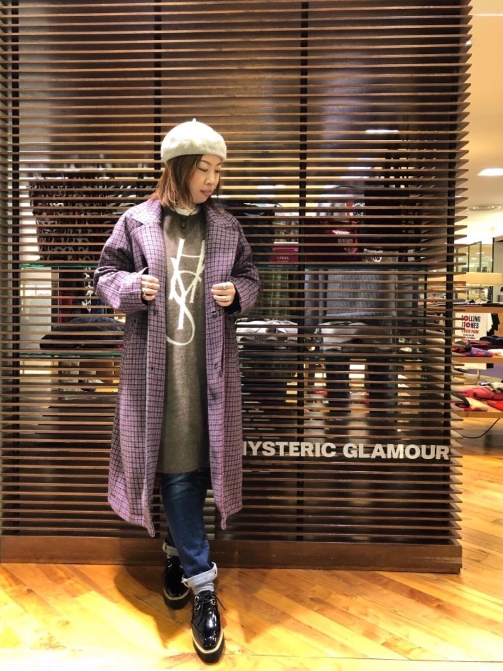 ラクーンHYS LOGO編込ワンピース ヒステリックグラマー HYSTERIC GLAMOUR（ヒステリックグラマー）の「ラクーンHYS LOGO