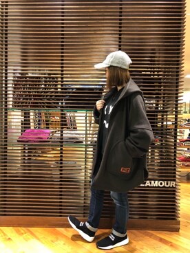 「HYSTERIC GLAMOUR（ヒステリックグラマー）のアイテム（モッズコート）」を使った、sakataさん（レディース・159cm）の秋コーディネート