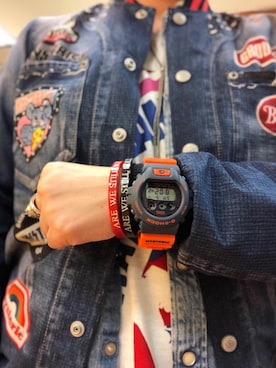 「G-SHOCK」｜「アイテム（デニムジャケット）」を使った、sakataさん（レディース・159cm）の春コーディネート