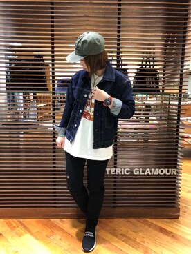 「G-SHOCK」｜「アイテム（デニムジャケット）」を使った、sakataさん（レディース・159cm）の夏コーディネート