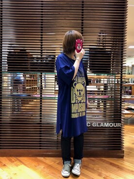 「コラボレーション」｜「アイテム（PC・スマホグッズ/家電）」を使った、sakataさん（レディース・159cm）の夏コーディネート