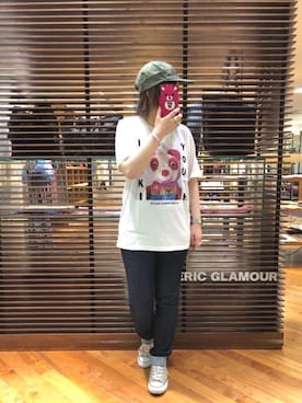 「スキニー」｜「アイテム（PC・スマホグッズ/家電）」を使った、sakataさん（レディース・159cm）の夏コーディネート