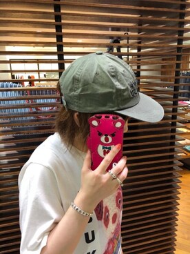 「コラボレーション」｜「アイテム（PC・スマホグッズ/家電）」を使った、sakataさん（レディース・159cm）の夏コーディネート