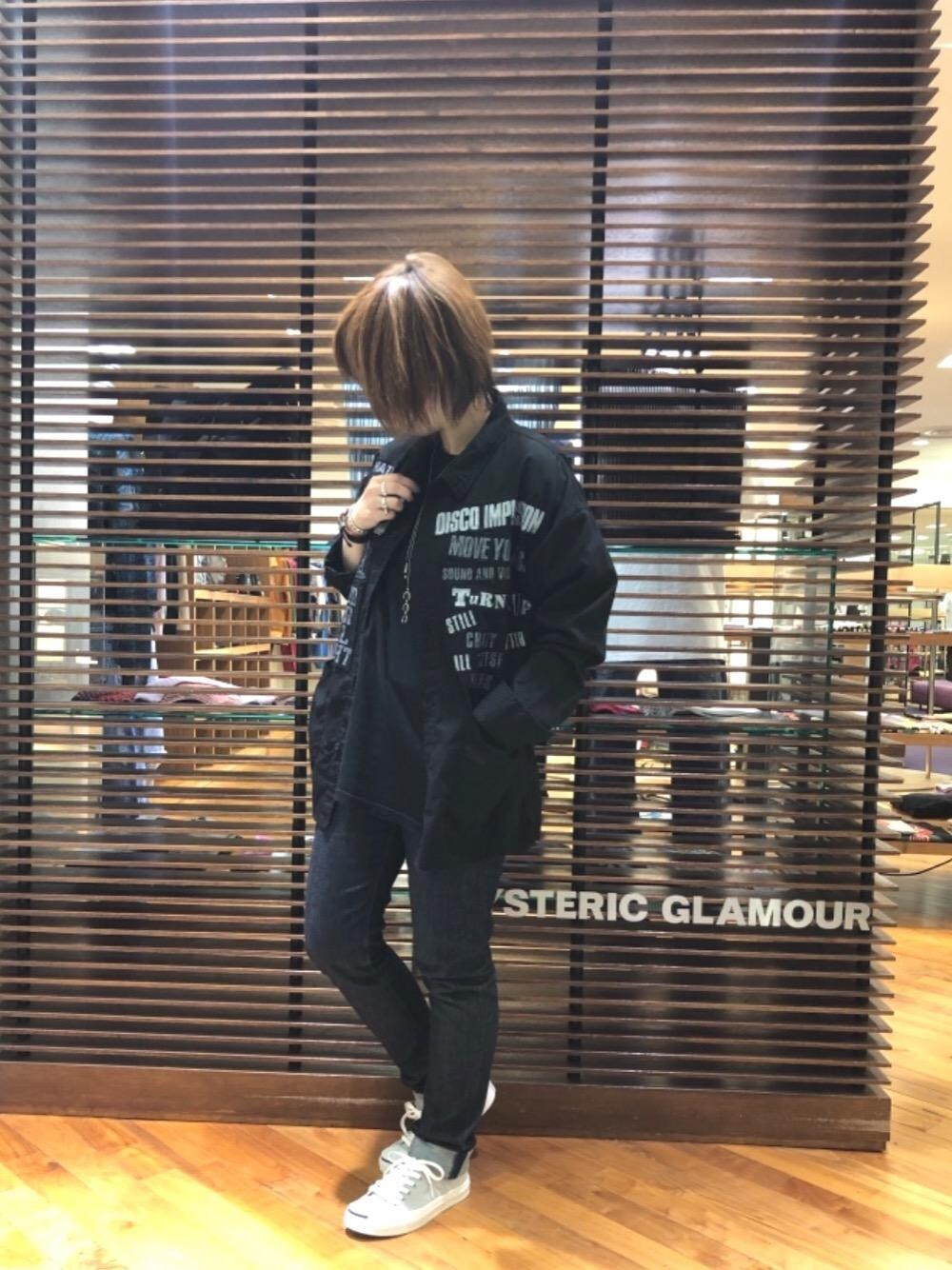 HYSTERIC GLAMOUR LOGO PATCH 長袖オーバーシャツ HYSTERIC GLAMOUR（ヒステリックグラマー）の「LOGO PATCH 長袖