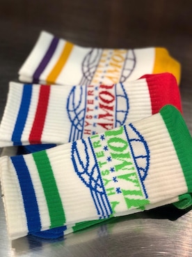 「アイテム（ソックス/靴下、グリーン系）」を使った、sakataさん（レディース・159cm）の冬コーディネート