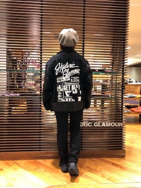 「レザーコーデ」｜「アイテム（ハンチング/ベレー帽）」を使った、sakataさん（レディース・159cm）の冬コーディネート