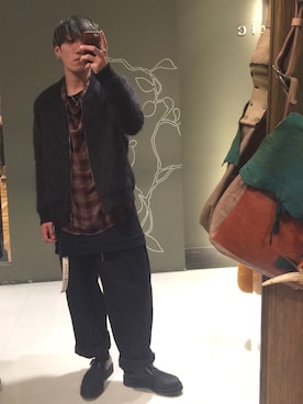 「SHAREEF（シャリーフ）のアイテム（ブルゾン）」を使った、ナオユキさん（メンズ・169cm）の秋コーディネート