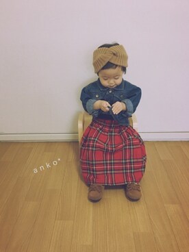 「ハラチラのアイテム（その他、その他）」を使った、ａｎｋｏ*さん（キッズ・80cm）の冬コーディネート