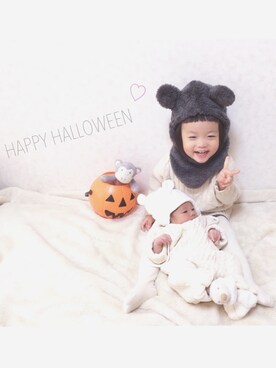 「🐻♡のアイテム（その他、その他）」を使った、ａｎｋｏ*さん（キッズ・80cm）の秋コーディネート