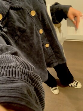 「TODAYFUL（トゥデイフル）のコーデュロイシャツ（シャツ/ブラウス）」を使った、kaoryさん（レディース・157cm）の秋コーディネート