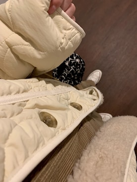 「CANAL JEAN（キャナルジーン）のアイテム（ノーカラージャケット）」を使った、kaoryさん（レディース・157cm）の冬コーディネート