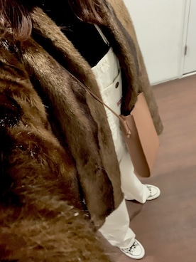 「TODAYFUL（トゥデイフル）のアイテム（ムートンコート）」を使った、kaoryさん（レディース・157cm）の冬コーディネート
