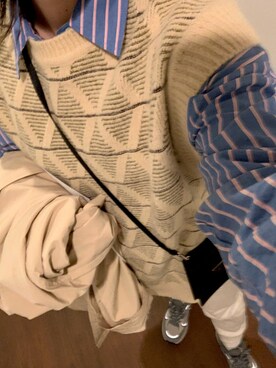 「ADAM ET ROPE'（アダムエロペ）のアイテム（トレンチコート）」を使った、kaoryさん（レディース・157cm）の春コーディネート